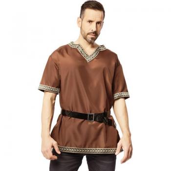 Disfraz Medieval Marrón con cinturón para hombre
