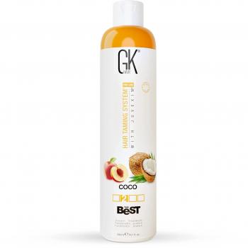 GK HAIR Global Keratin The Best COCO Tratamiento Capilar Intenso Antiencrespamiento 300ml - Kit profesional para un tratamiento lisciante y levigante que proporciona un acabado natural, sedoso y liso