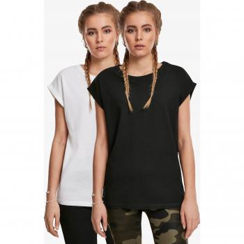 Camiseta Mujer Urban Classics Pack Doble de Manga Extendida Negro/Blanco