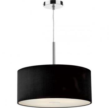 Lámpara colgante cilíndrica negra Zaragoza 3x E27 600 mm