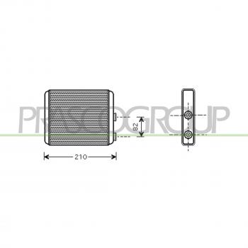 Radiador de calefacción PRASCO OP350H001 para OPEL y VAUXHALL