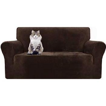MAXIJIN Grueso del sofá del Terciopelo Cubiertas Cubiertas 2 plazas Estiramiento del resbalón no Loveseat para Sala de Estar Perros Pet Love Asiento Sofá Fundas