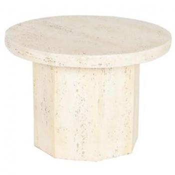Mesita Auxiliar Home ESPRIT Beige de Magnesio 60x60x41,9 cm