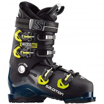 Salomon x-access 80 amplia botas de esquí, hombre, Black-Petrol Blue-Acid Green