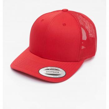 Flexfit Unisex Retro Trucker Snapback Cap - Red