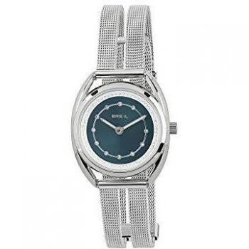 Reloj Breil Mujer Petit Dial Verde Solo Tiempo - 2 Manecillas Cuarzo y Malla Acero Plateado TW1802