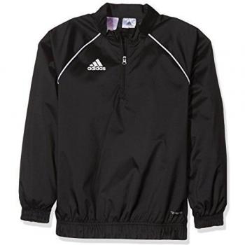 Adidas Kids Core 18 Windbreaker Jacket - Black/White, Size 128
