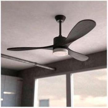 Cecotec EnergySilence Aero 5290 Stone Pro Ventilador de Techo con Luz LED y Mando a Distancia, 35W, 5 Velocidades, 3 Aspas, Gris/Negro