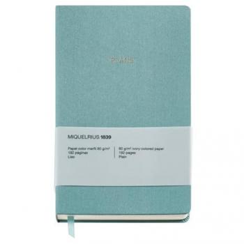 Cuaderno Miquelrius A5 Liso Turquesa con 96 Hojas, Textura Rígida, Cinta Marcador y Interior Punteado