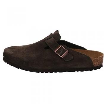 Birkenstock boston mocca soft footbed suede leather