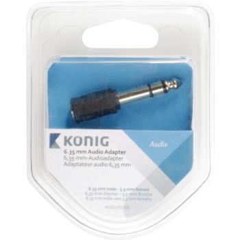 König 6.35 mm Male/3.5 mm Female - Adaptador para Cable