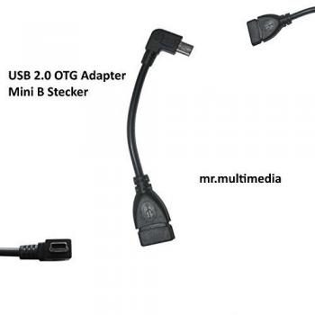 USB 2.0 OTG Cable adaptador de mini B Delock ángulo de 90 ° macho a USB A hembra