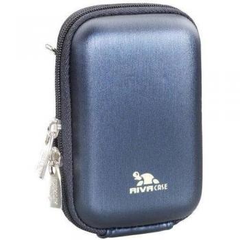RivaCase Riva-7022-Mazarine-PU - Funda universal para cámara compacta, azul