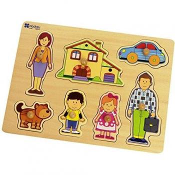 Andreu Toys - Encaje de Madera Familia, 7 Piezas