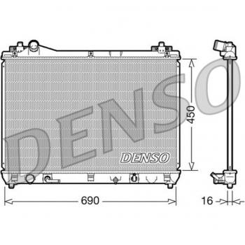 Radiador DENSO DRM47017, refrigeración del motor, alta eficiencia térmica, diseño optimizado para un mejor flujo de aire, construcción duradera en aluminio y plástico, compatible con múltiples modelos de vehículos