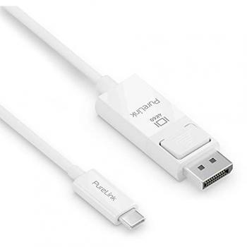 Cable Adaptador USB Type-C a DisplayPort 4K@60Hz, 1 m, Blanco