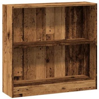 Estantería de madera de ingeniería color envejecido 80x24x76 cm