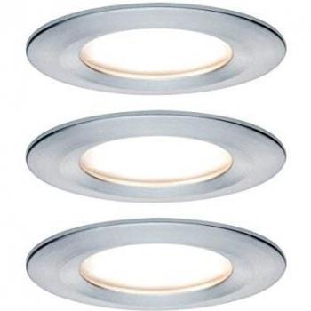 Foco empotrable LED Nova Coin 3, 6W, Aluminio, dimmable en 3 niveles, IP44, set de 3 unidades