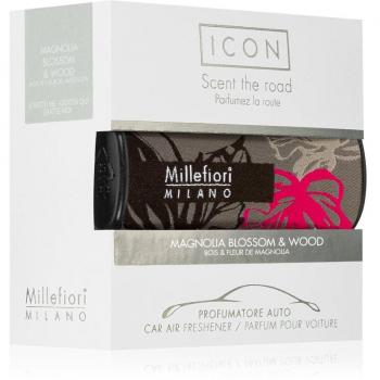 Ambientador de Coche Millefiori Icon Textile Magnolia Blossom y Wood, 1 Ud