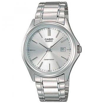 Reloj de pulsera CASIO - MTP-1183A-7A con correa en color blanco y esfera plateada