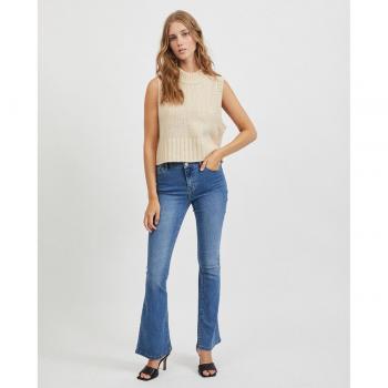 Pantalón vaquero de mujer campana Vila Ekko Azul