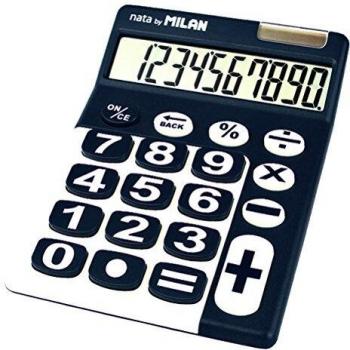 Milan 150610BBL - Calculadora de sobremesa, 10 dígitos, color azul y blanco