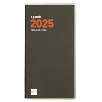 Agenda Plana Min 2025 Mes Vista Catalán (Enero-Diciembre) 80x150 mm