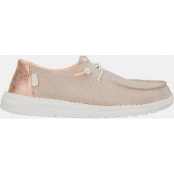 Mocasines Metálicos Brillantes para Mujer HEYDUDE Wendy Rosa Dorado