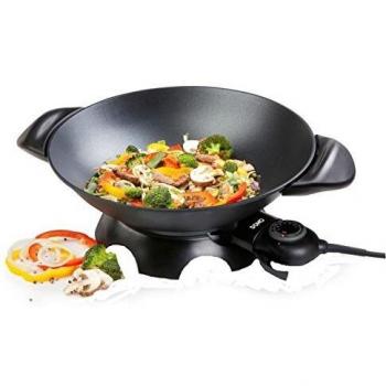 Domo DO-8708W - Wok eléctrico, 2200 W, color negro
