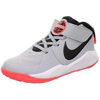 Nike Team Hustle D 9, Running Shoe Unisex-Child, Gris Humo/Negro/Carmesí Láser, 31 EU