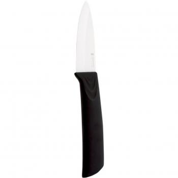 Supreminox Cuchillo patatero de cerámica blanca de 7,5cm con funda protectora de hoja