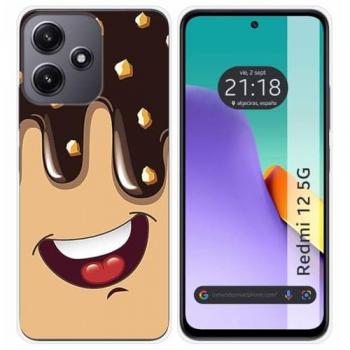 Funda de Silicona Personalizada para Xiaomi Redmi 12 5G - Diseño Helado Chocolate con Dibujos