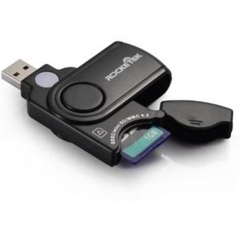 Rocketek® 11 in 1 USB 3.0 Memory Card Reader / Writer with a Build-in Card Cover and 2 Slots