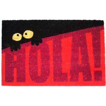 Koko Doormats Hola Rojo - Felpudo, 60 x 40 cm, color marrón