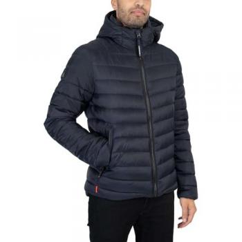Superdry Men's Hooded Fuji Sport Padded Jacket - Eclipse Navy, Size: XXL, Casual, Sustainable, Recycled Nylon
