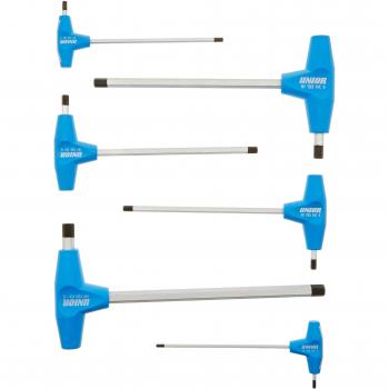 UNIOR 621068 - Juego de 6 llaves allen con mango en T en bandeja SOS de 3 a 10 mm serie 964/13ASOS
