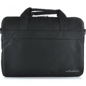 Maletín para laptop de 15 color negro con compartimento acolchado y correa ajustable
