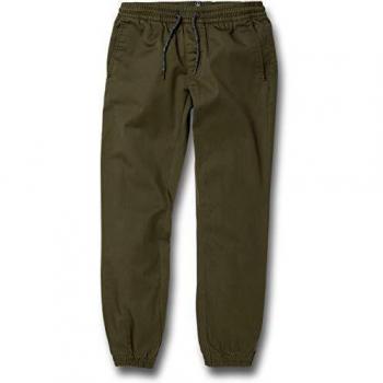 Volcom Frickn Mdrn Tap Jgr Pantalón, Niños, Military, L