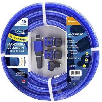 S&M 553042 - Manguera Azul Reforzada Blue Garden con Accesorios
