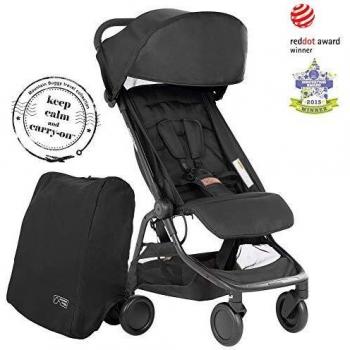 Silla de Paseo Plegable Ligera Mountain Buggy Nano V3 2020+ Negra con Bolsa de Viaje