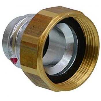 Conexión por tornillo Viega Prestabo 28 mm x G 1 1/4, acero no aleado, con junta plana, SC-Contur