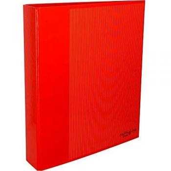 Grafoplás 07325251－Carpeta anillas A4 Multiline, color rojo, 4 anillas de 40 mm