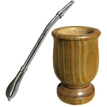 Set de mate de palo santo madera y bombilla