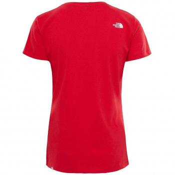 North Face W S/S Easy Camiseta, Mujer, Rojo