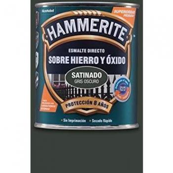 Hammerite Esmalte Directo sobre Hierro y Óxido Satinado Gris Oscuro 750 ml