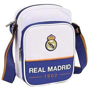 safta Real Madrid, Bandolera Unisex niños, Azul/Blanco, M