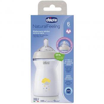 Chicco Natural Feeling Baby Bottle 6M+ Fast Flow 330ml Unisex