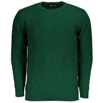 U.S. Polo Assn. Men's Grand Polo Green Diamond Pattern Crew Neck Sweater - Size M