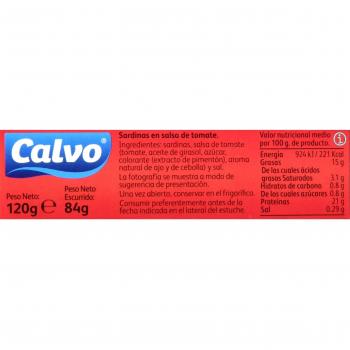 Calvo Sardinas en Tomate - Paquete de 10 x 575 gr - Total: 5750 gr