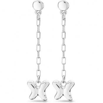 Pendientes Unode50 Wings bañados en plata de ley con cadena colgante - Colección Otoño/Invierno 2023